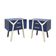 Contemporary Wood and Glass Italian Pair of Bedside Tables