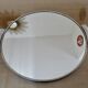 Plateau miroir rond, en métal chromé, art déco, années 30-40
