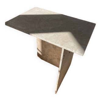 Travertine bedside or side table