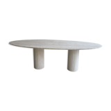 Natural travertine calypso oval dining table 240x100
