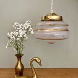 Vintage globe suspension in frosted glass