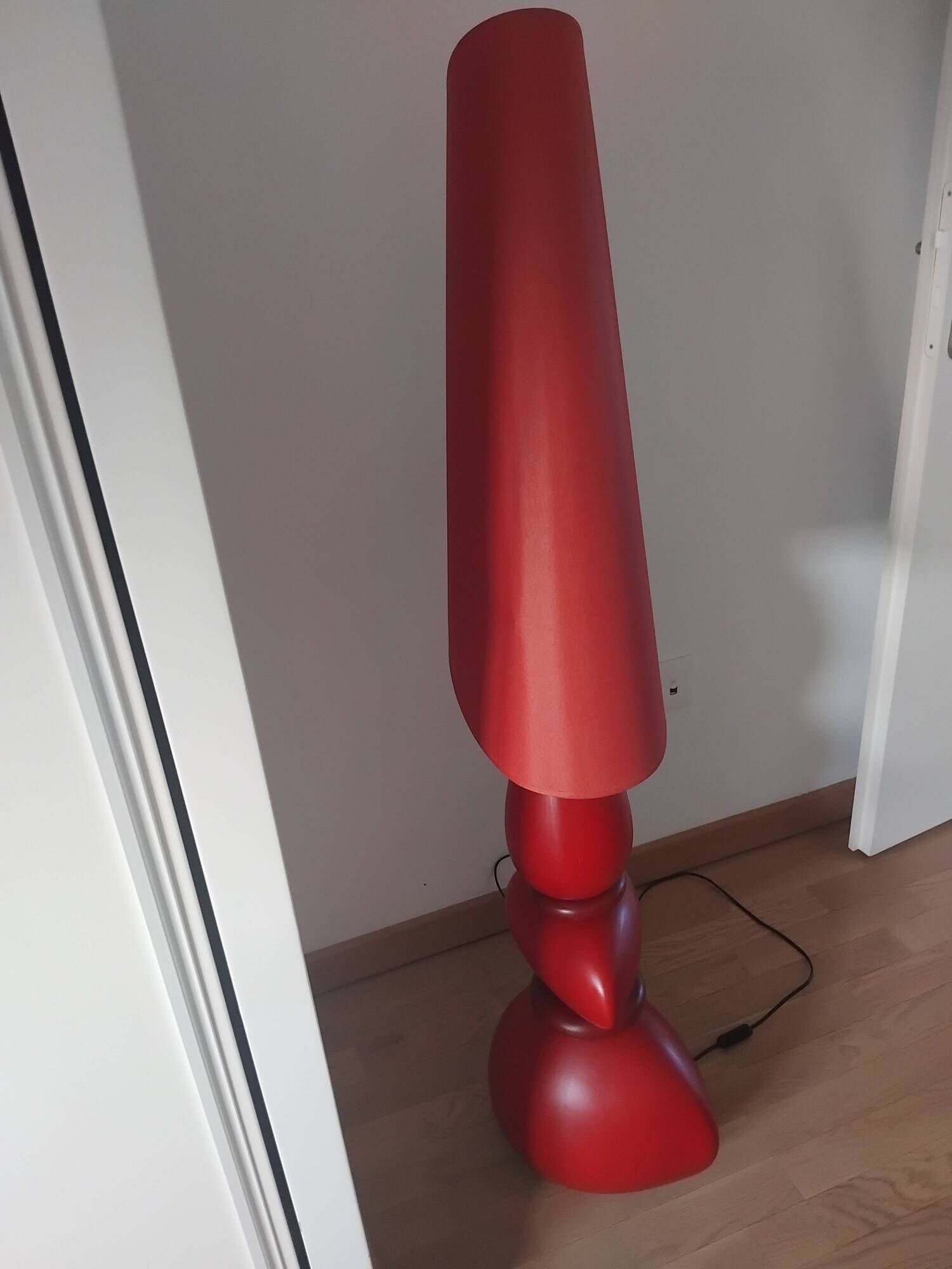 Lamp / luminaire retro 1970s style red