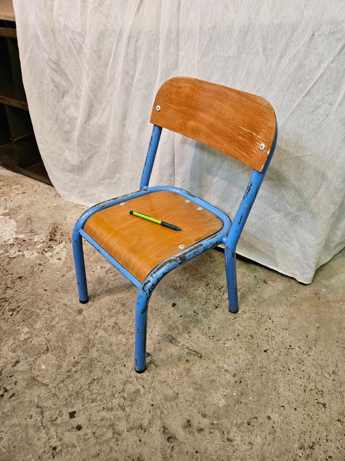Child chair. Kindergarten chair. School chair. 1960.