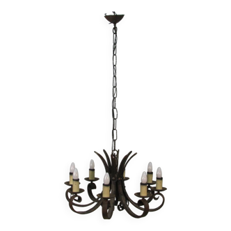 Lustre en fer forgé des années 40