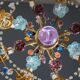 Large chandelier brass fruit crystal color 8 arms