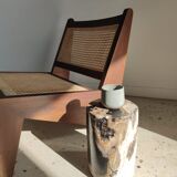 Side table in petrified wood
