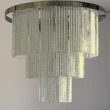 Diamond strips”listelli” murano glass belt chandelier