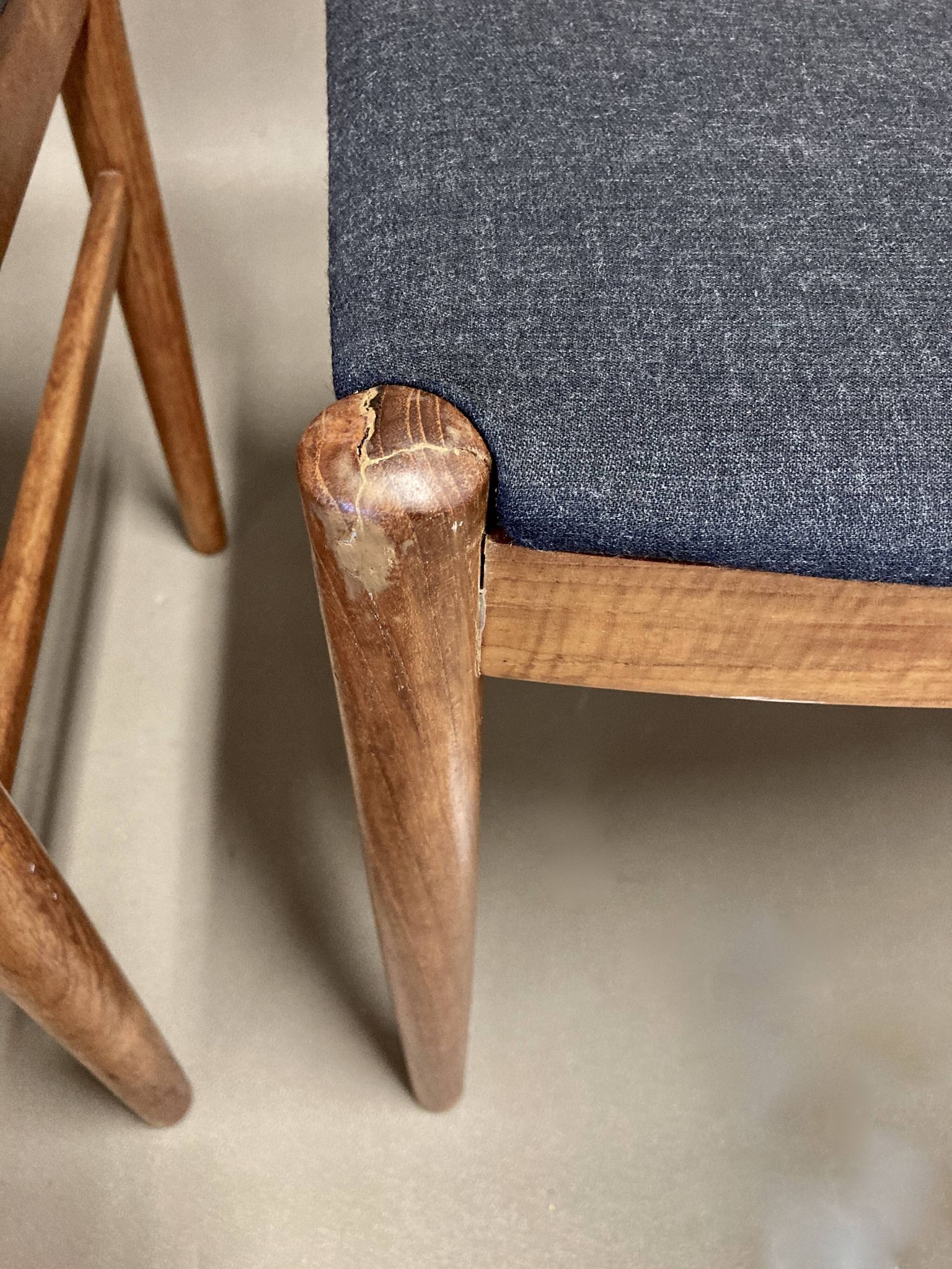 Set of 4 scandinavian chairs teak stamp Johansson Sweden 1950