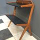 Table d'appoint en verre opaxit noir dans le style danois