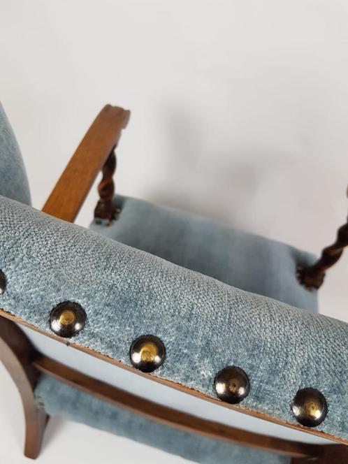 Blue flea market armchair