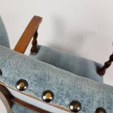 Fauteuil brocante bleu