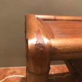 beau ancien tabouret bambou asiatique