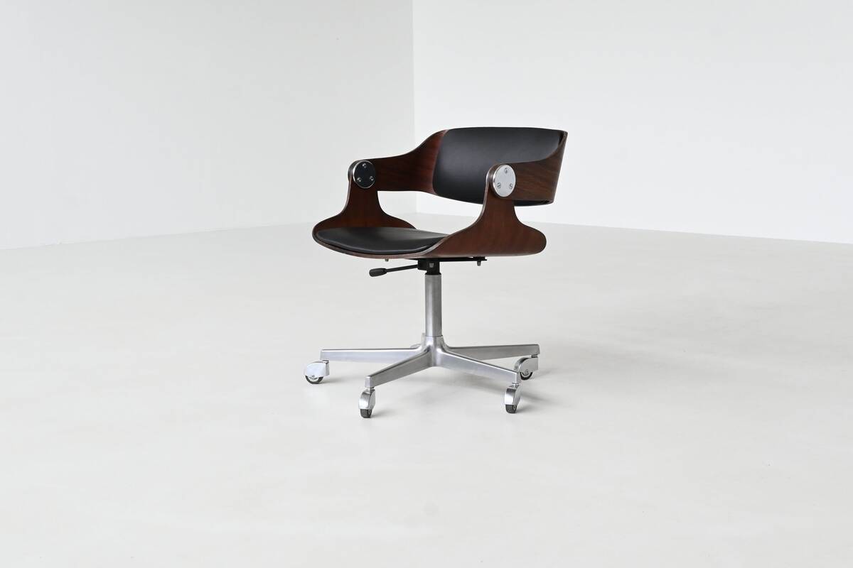 Eugen Schmidt set of six dining or conference chairs in teak Germany 1965