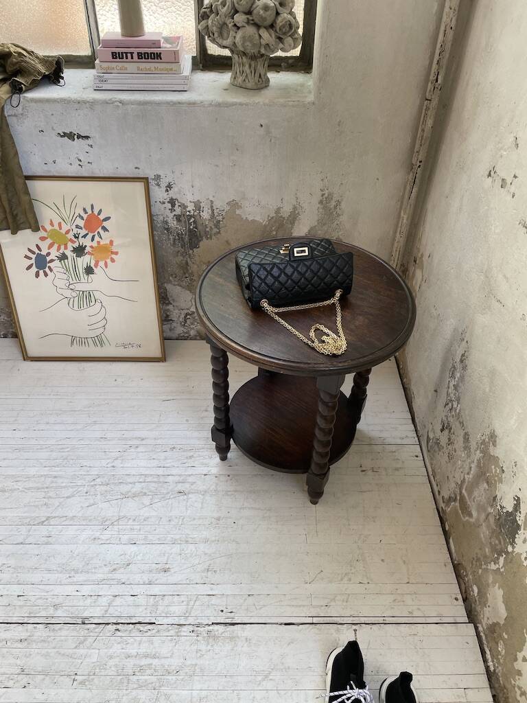 Table d’appoint brutaliste style Dudouyt