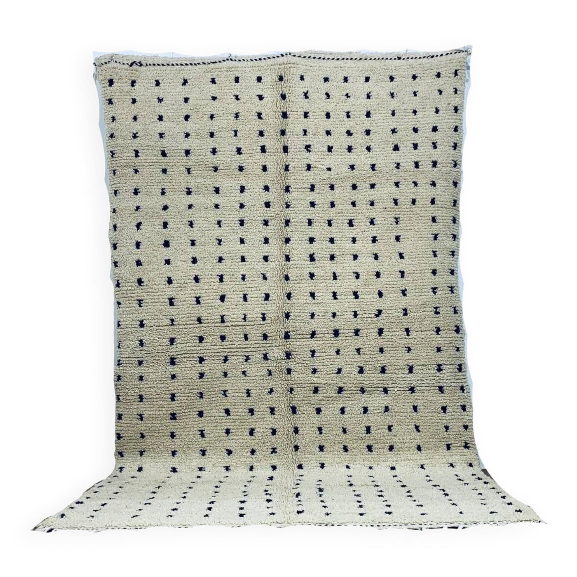 Handmade polka dot Berber rug 250 X 150 CM