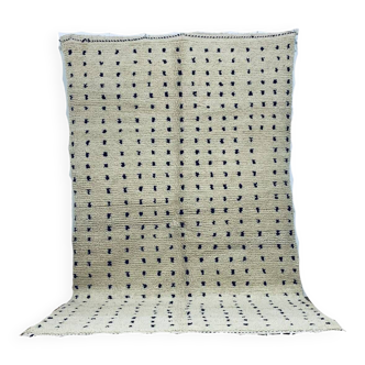 Handmade polka dot Berber rug 250 X 150 CM