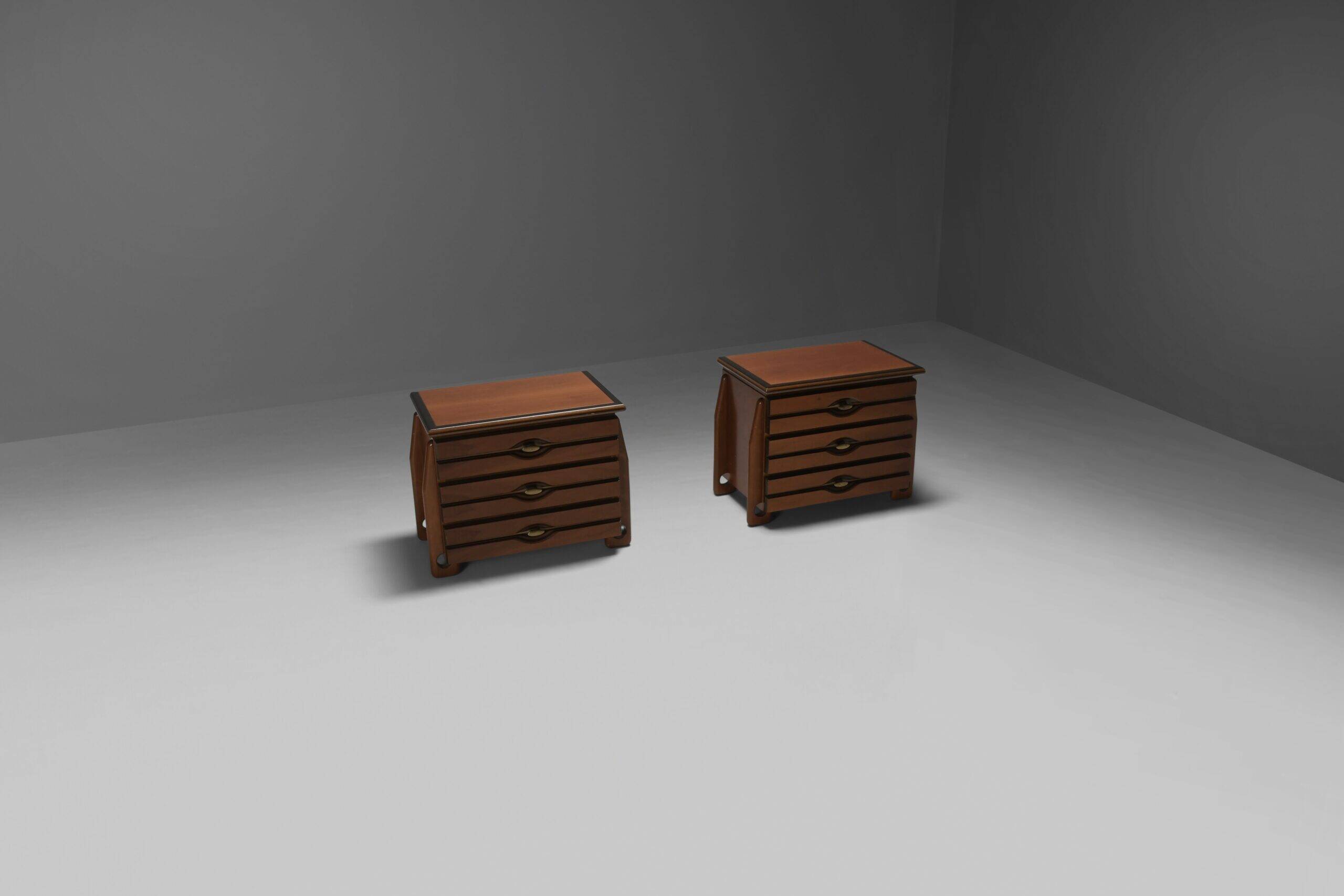 Set of Walnut Cabinets by Mobil Girgi