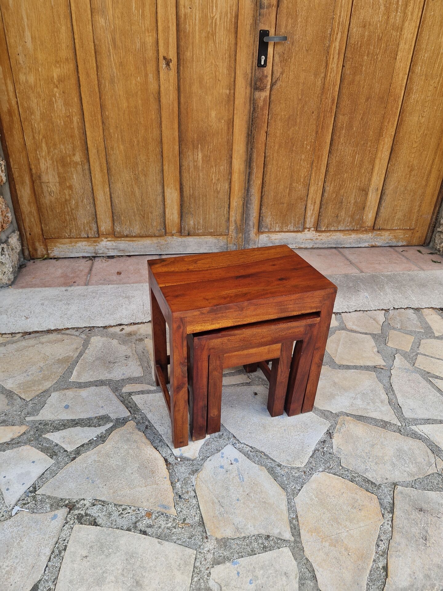 Vintage teak nesting coffee tables