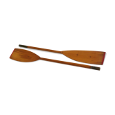 Pair of old wooden oars