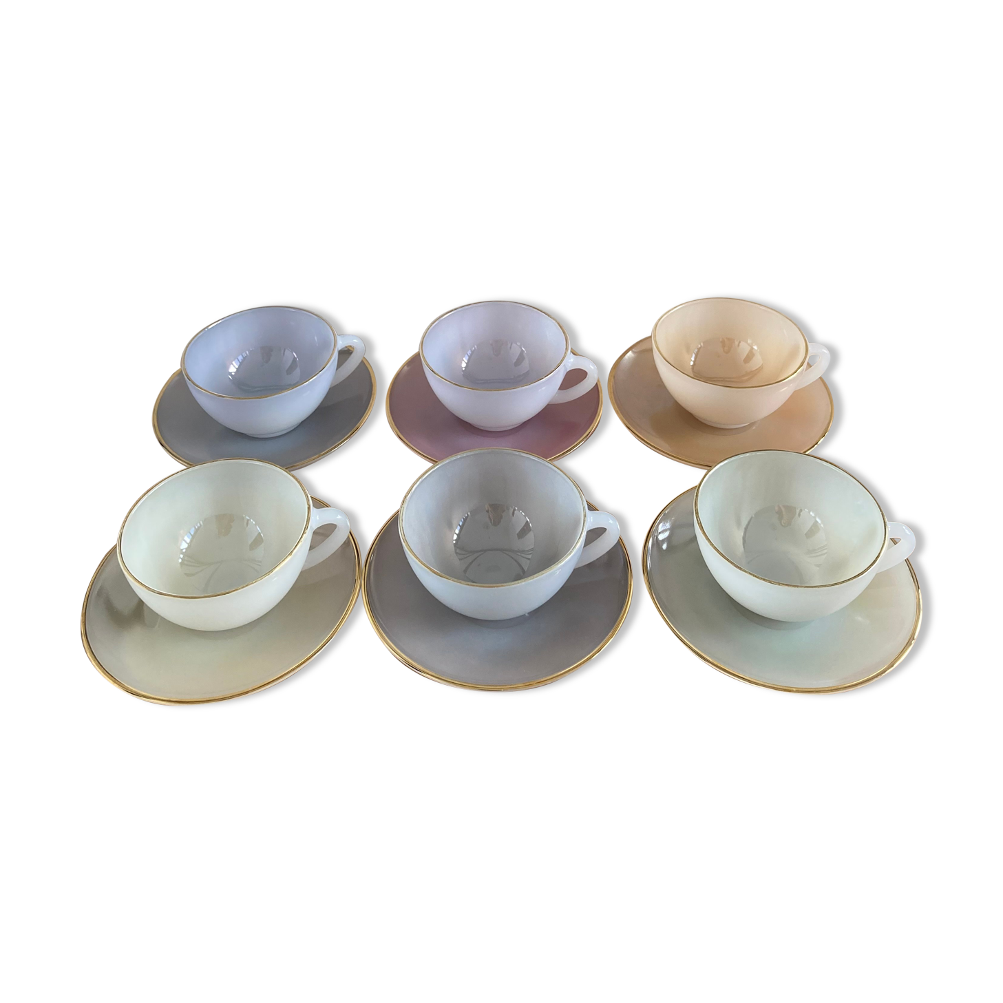 Coffee set 6 cups Harlequin Arcopal