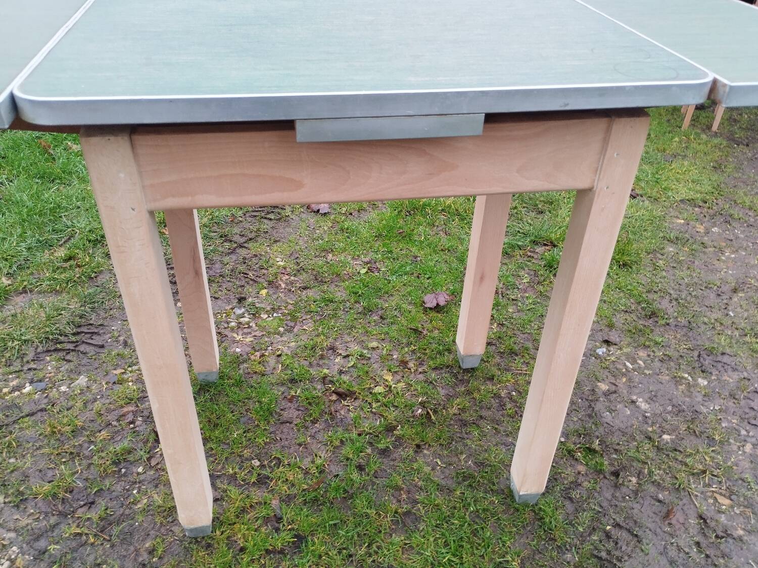 Table de cuisine en bois ancienne vintage