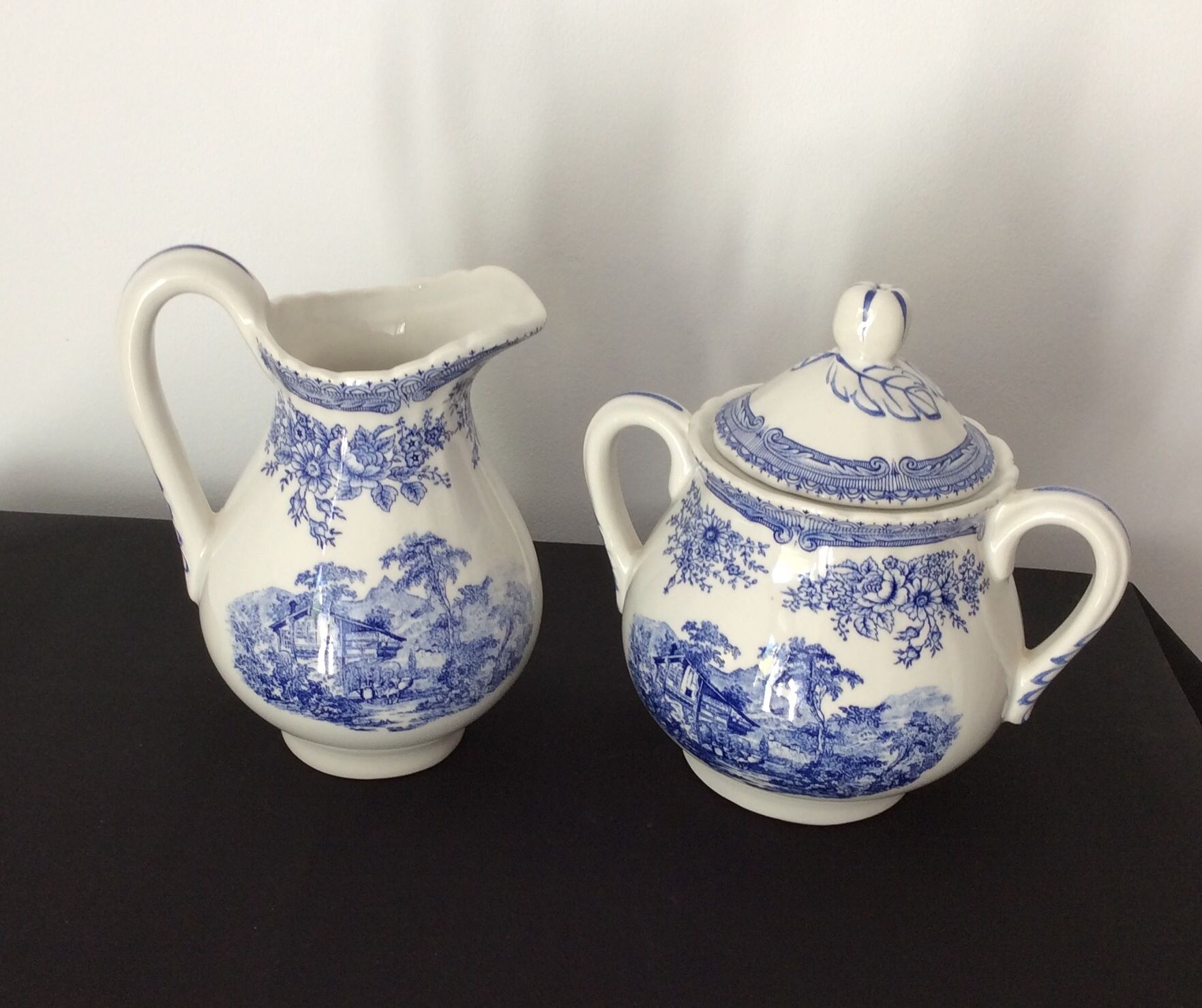 Milk pot and sugar maker KG LUNEVILLE "Tradition" Special Grand Feu (lack coffee maker)