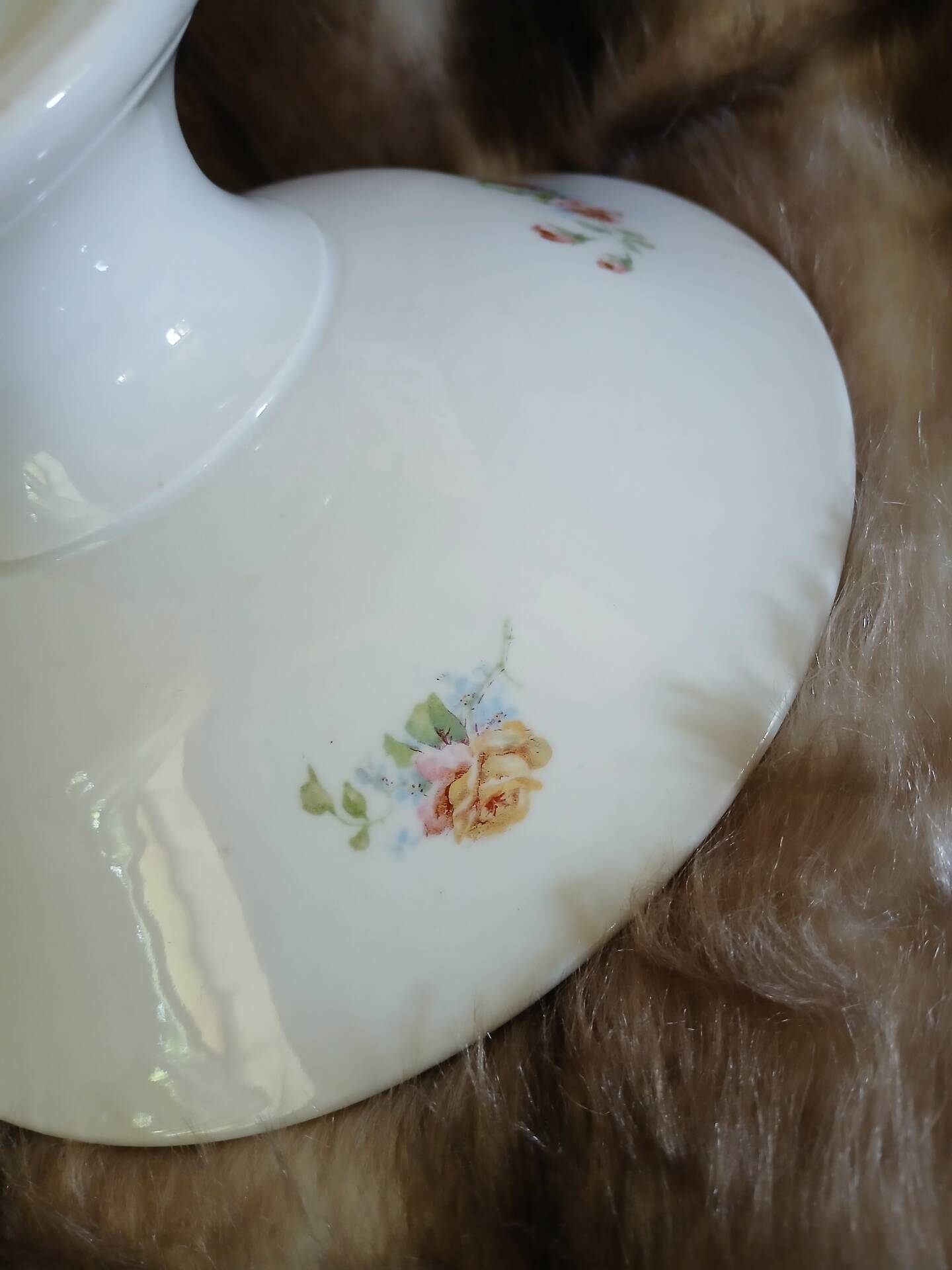 Antique Digoin compote dish
