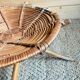 Tabouret rotin et bois