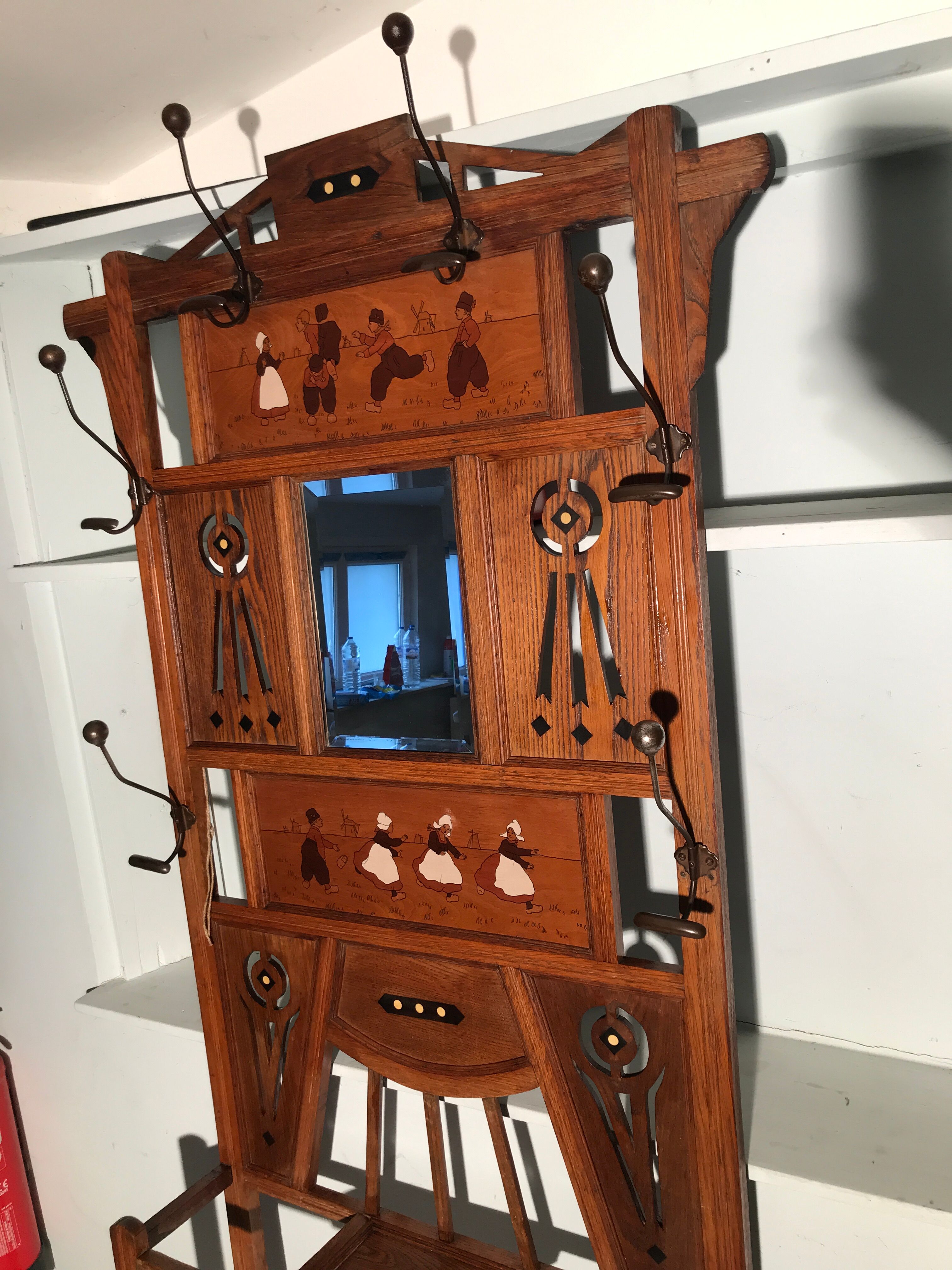 Vintage wardrobe coat rack