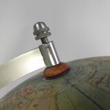 Paper mache globe on a wooden base, 1975