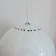 Vintage pendant lamp in white lacquered metal 80s