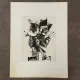 Modern composition drawing 1970 by François de Chabot