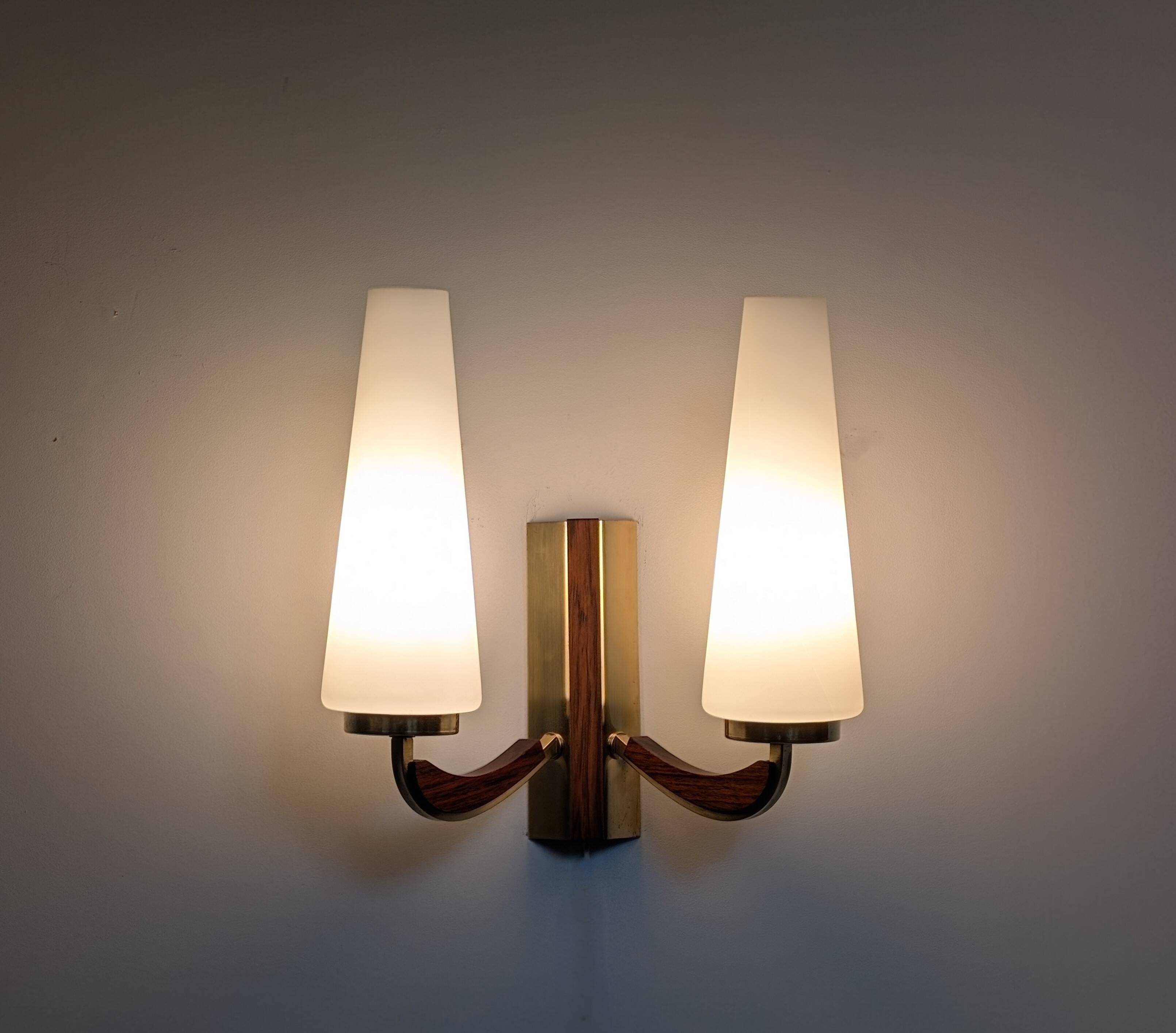Brass wall light