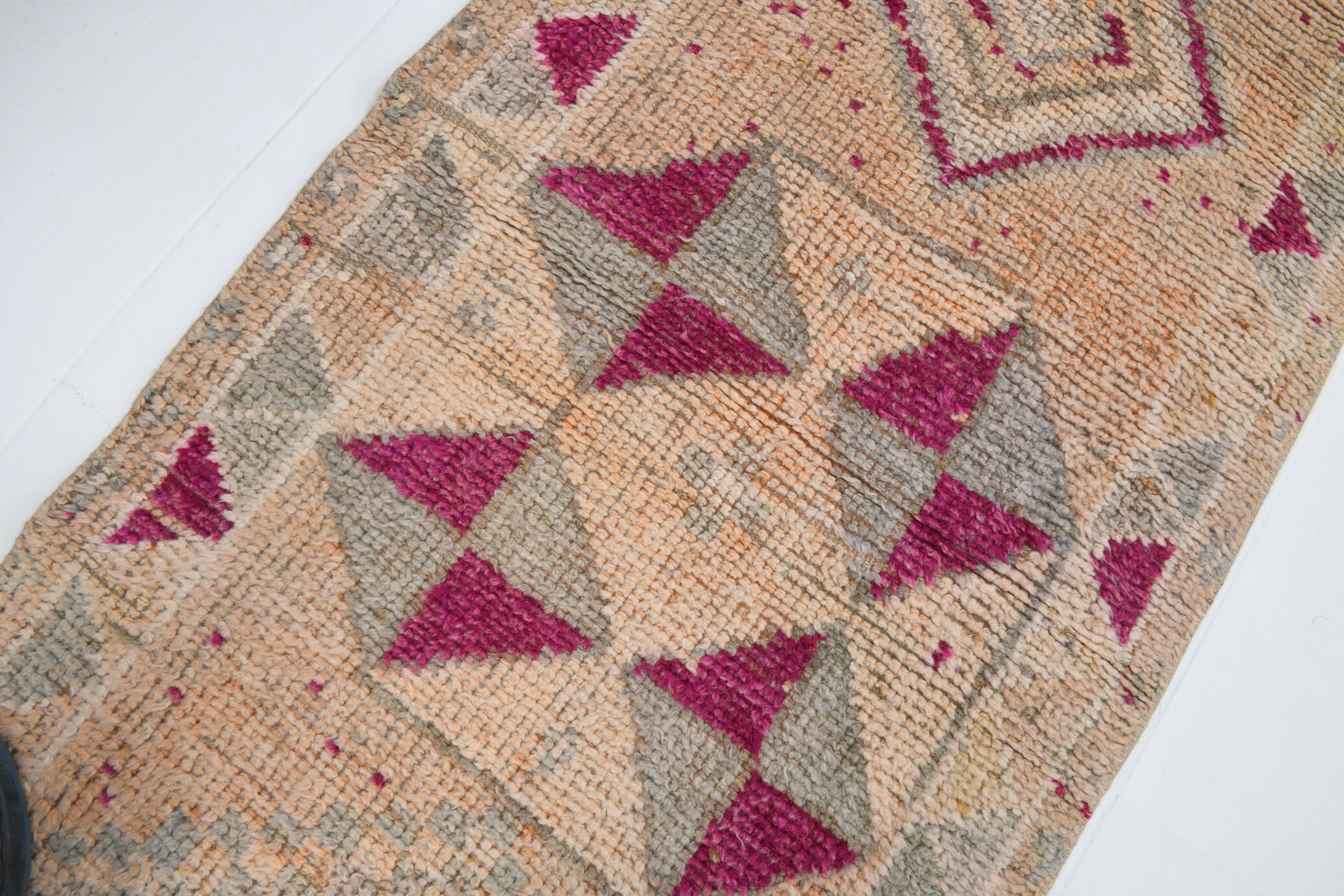 3x11 pale orange turkish vintage runner rug 75x332cm