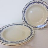 3 assiettes creuses en terre de fer Gien modèle Austerlitz 2106211