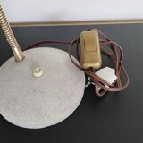 Hammered gray cocotte desk lamp, vintage French, 1940s