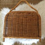 Rattan magazine holder