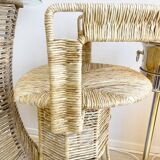 High rattan stool – Roger Coster design, 1970