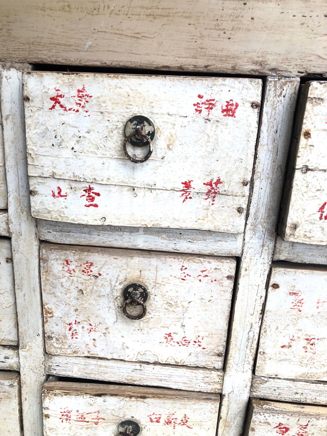 Large antique Chinese apothecary furniture sideboard