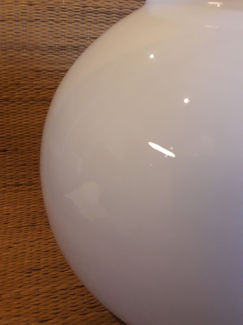 Open globe 20cm in old white glass for suspension lamp