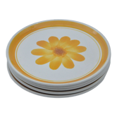 Old service 5 plates sarreguemines model roseline collection art table