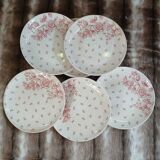 7 antique dessert plates Gien