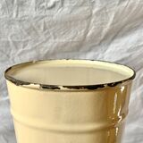 Vintage pitcher or jug in beige enamelled sheet metal