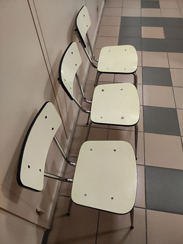 Chaise formica et métal vintage