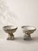 Pair of antique garden basins in reconstituted stone