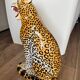 Leopard, Italian sculpture in glazed ceramic.