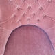 Old pink toad armchair, vintage, 40s / 50s