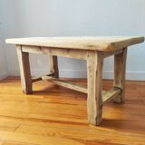 Brutalist oak coffee table