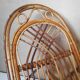Old Italian vintage rattan rocking chair for children