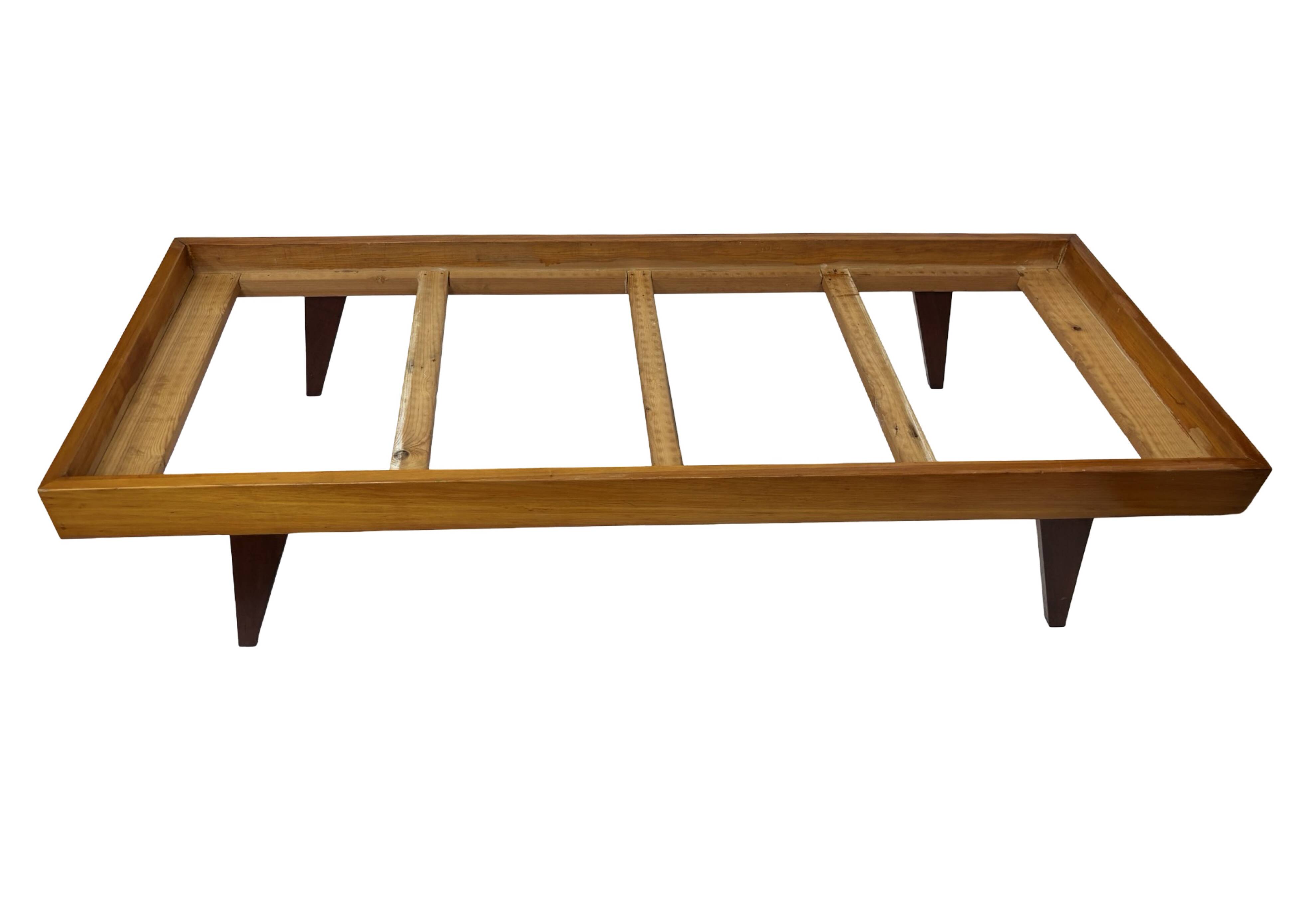 Vintage daybed minimalist design in Teak and Oak 1960s